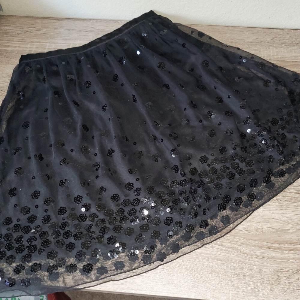 Limited Too 🖤 Girls Sequin Floral Party Skirt